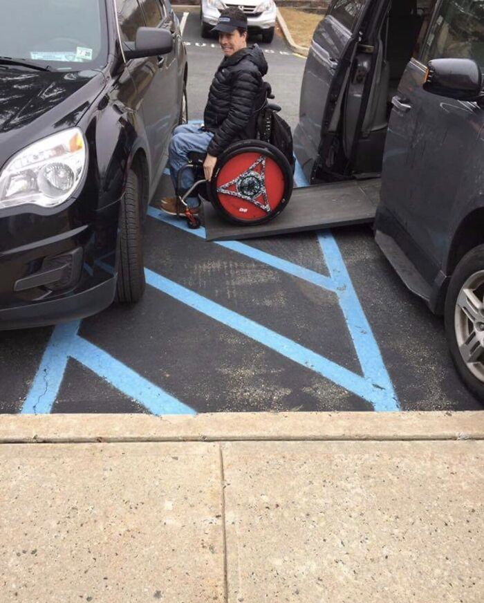 This Guy's Park Job Next To Handicap Spot