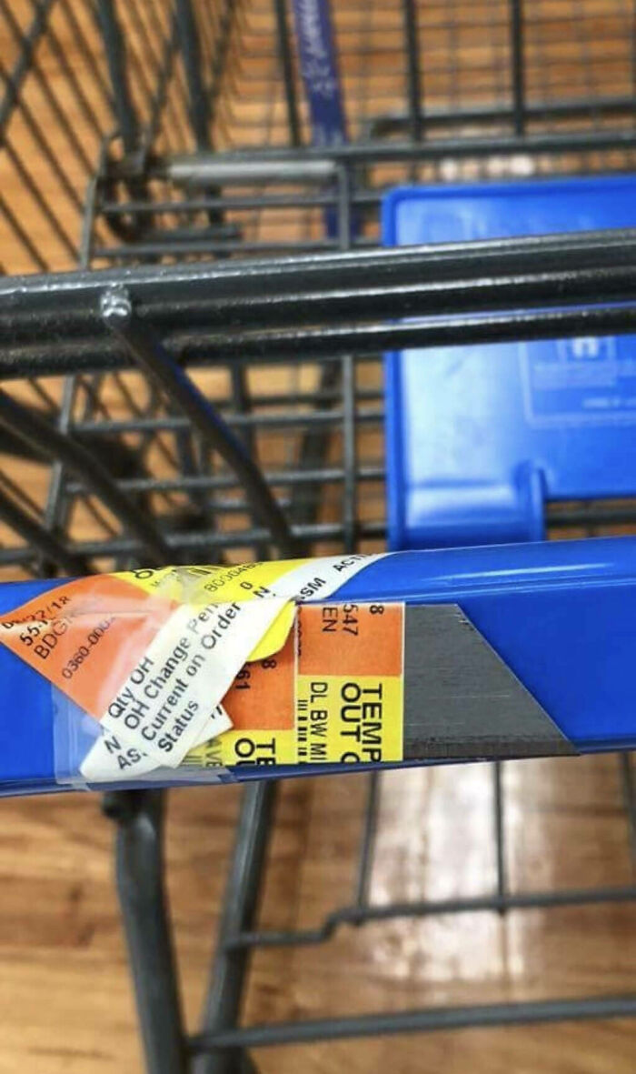 Someone Taped A Razor Blade To A Shopping Cart