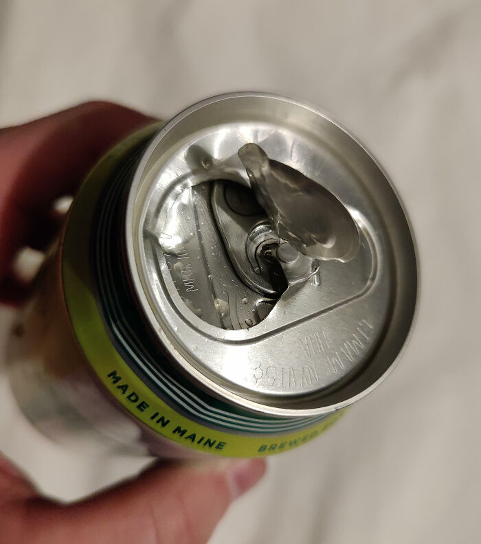 Couldn't Get This Beer Open For 10 Minutes Straight. Pried Off The Top To Find Another Top