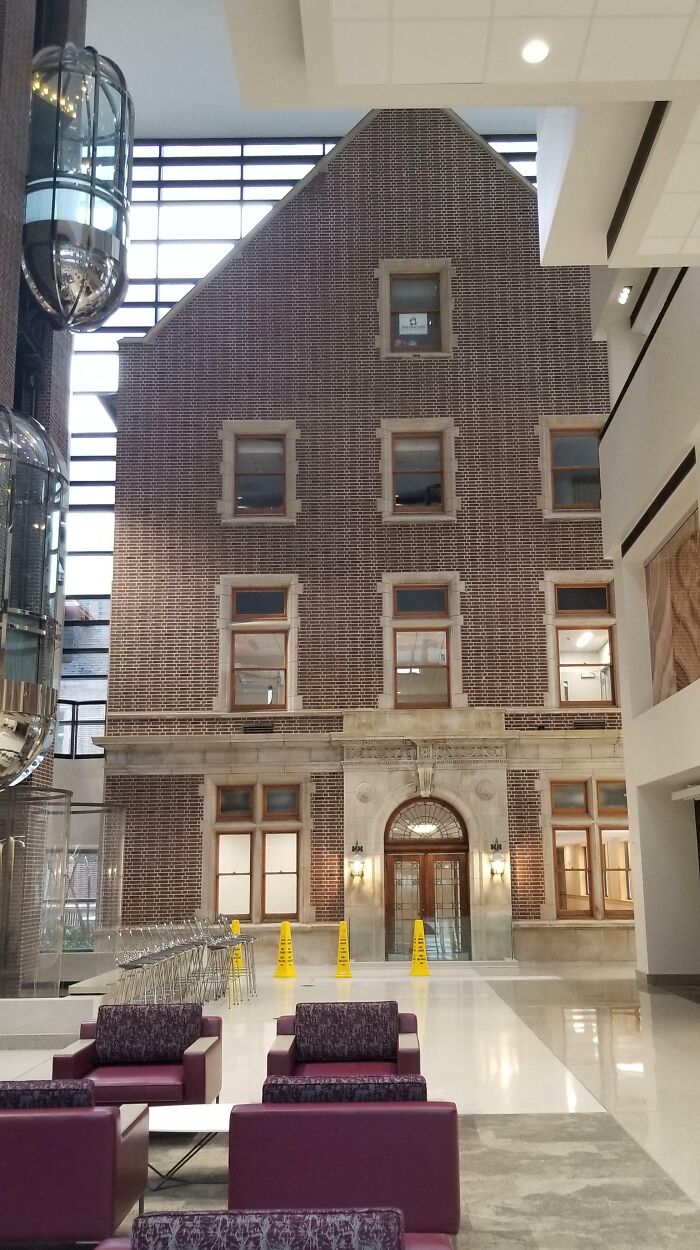 Our Hospital Left The Old Facade And Built Around It