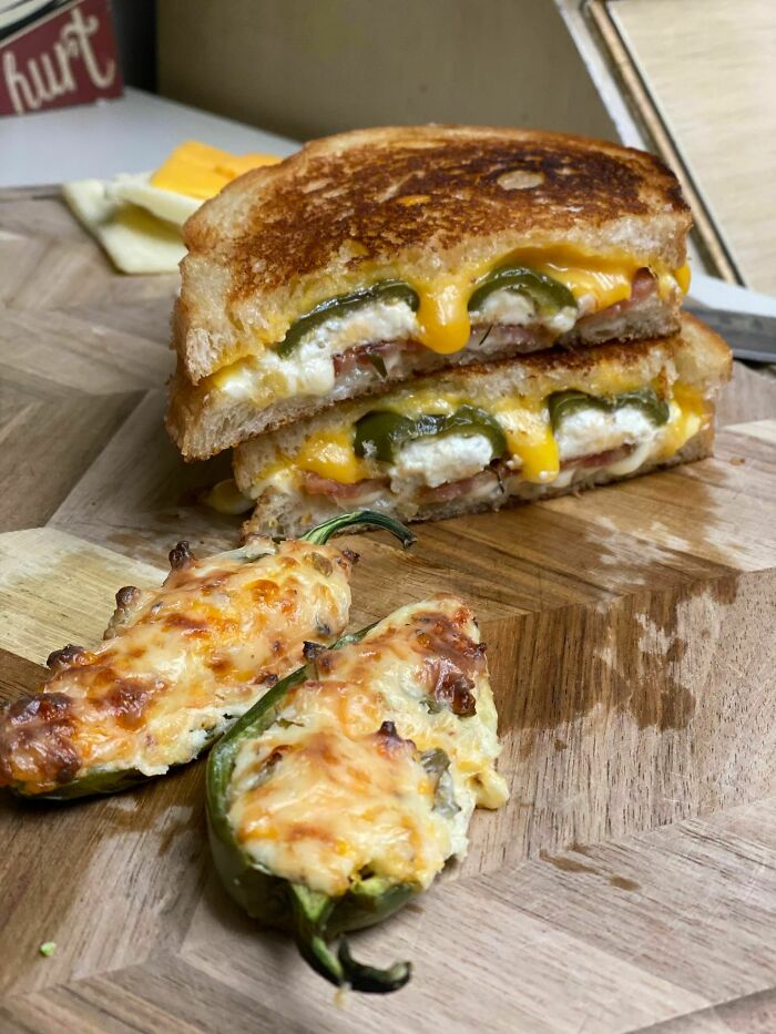 A Bacon Jalapeno Popper Grilled Cheese