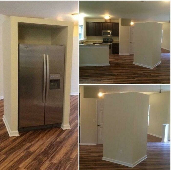 When You Forget To Include The Fridge In The New Floorplan