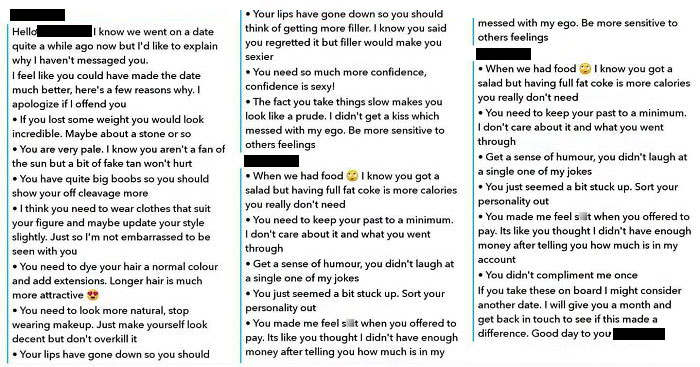 Guy Went On One Date With A Girl, Waited 3 Months Of No Contact Before Deciding To Pick Out Every Insecurity She Probably Has About Herself. Claims She Hurt His Ego, Then Proceeds To (Kind Of) Ask For A Second Date