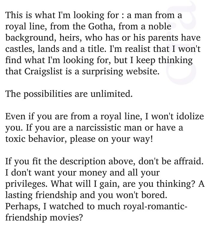 These Are Realistic Standard For Dating On Craigslist