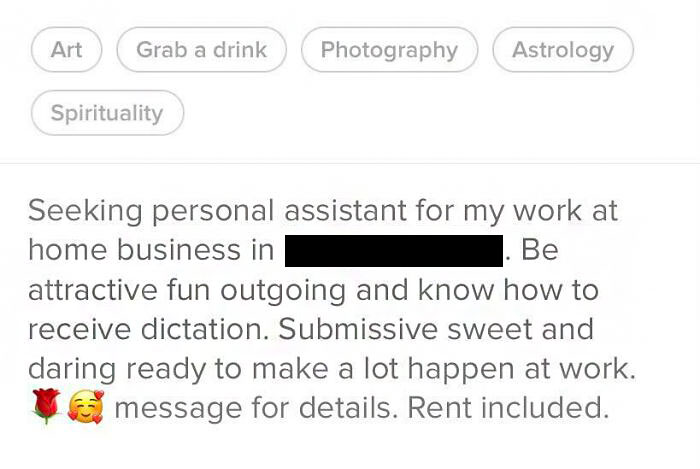 This Guy Is Looking For A Sweet Submissive “Personal Assistant” On A Dating Site. Rent Is Included. What A Deal Ladies!