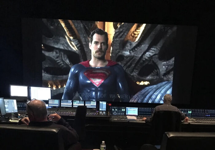 The Infamous Superman Mustache Pre-Cgi From Justice League (2017)