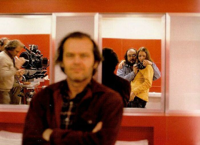 Photo Of Jack Nicholson Taken By Stanley Kubrick With His Wife During The Filming Of The Shining