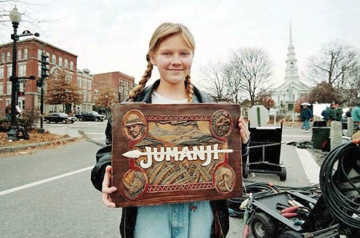 Kirsten Dunst en el rodaje de Jumanji (1995)