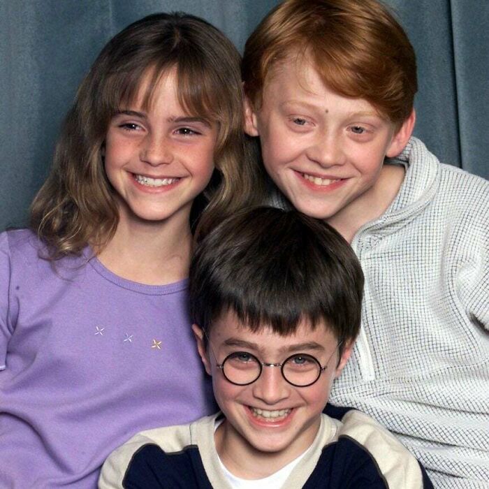22 Years Ago, Daniel Radcliffe, Rupert Grint And Emma Watson Attended A Press Conference To Be Introduced As The Lead Actors In The Harry Potter Movies