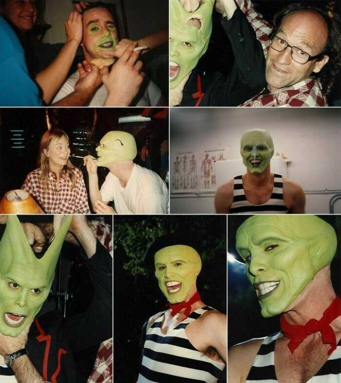Jim Carrey Having A Ball In Front Of And Behind The Camera. Being On The Set Of "The Mask" Must Have Been Fun