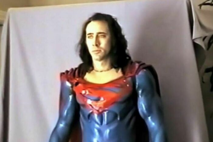 Screen Test From A Failed Superman Film Starring Nicholas Cage