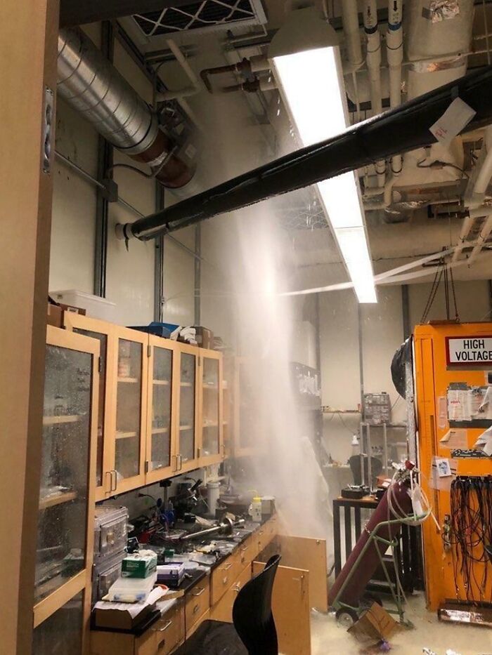 Had A Leak Develop In Our Laboratory This Morning. Nobody Was On Campus To Catch It So There Was 4 Inches Of Standing Water And Countless Ruined Pieces Of Equipment