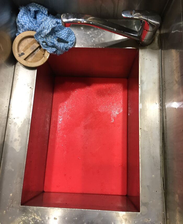 I Got The Chopping Board Stuck In The Sink At Work