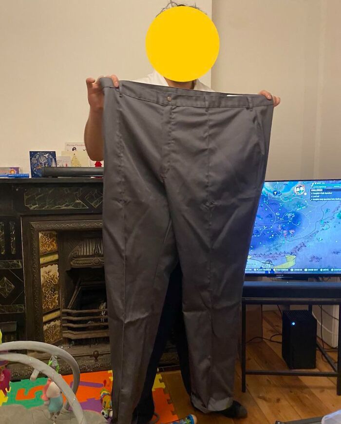 My 6-Feet Husband Started A New Job, This Is The Uniform They Gave Him. And It Is My Fault As I Took The Measurements. Even His Boss Ended Up Laughing