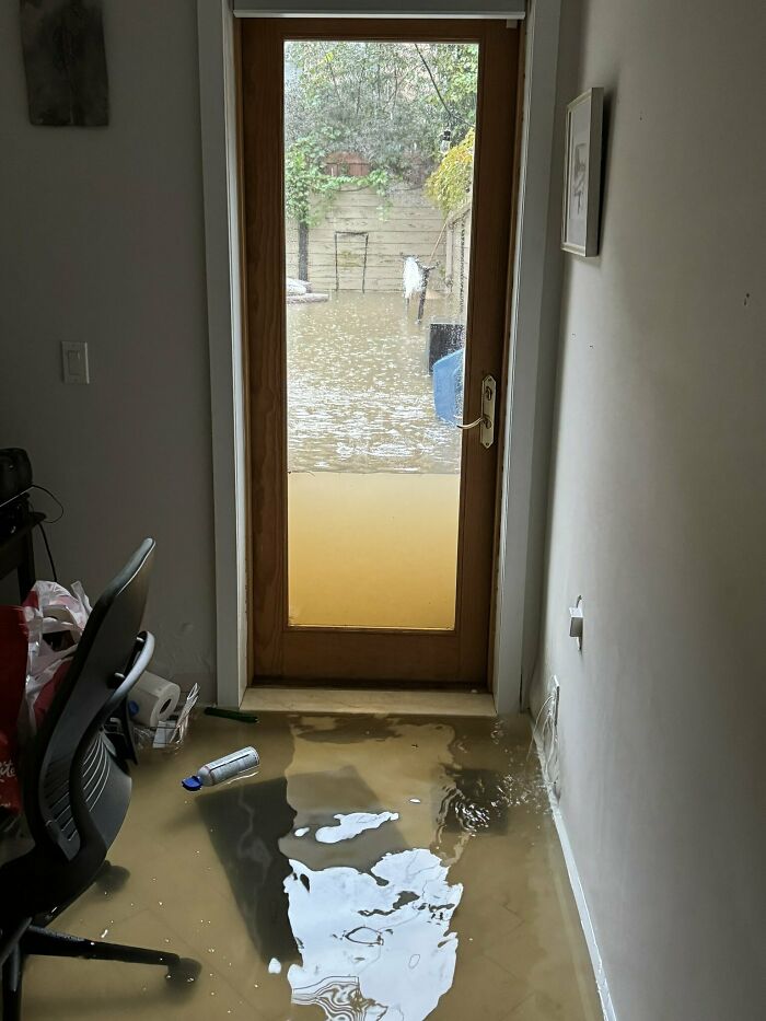Inundación en el exterior de un apartamento en Nueva York