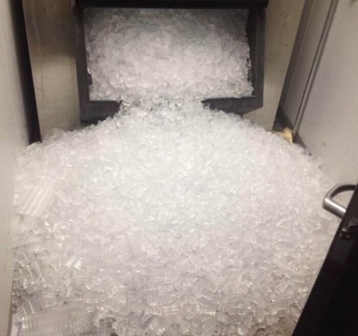 Coming Into Work To Discover That Someone Left The Ice Machine's Door Open Overnight
