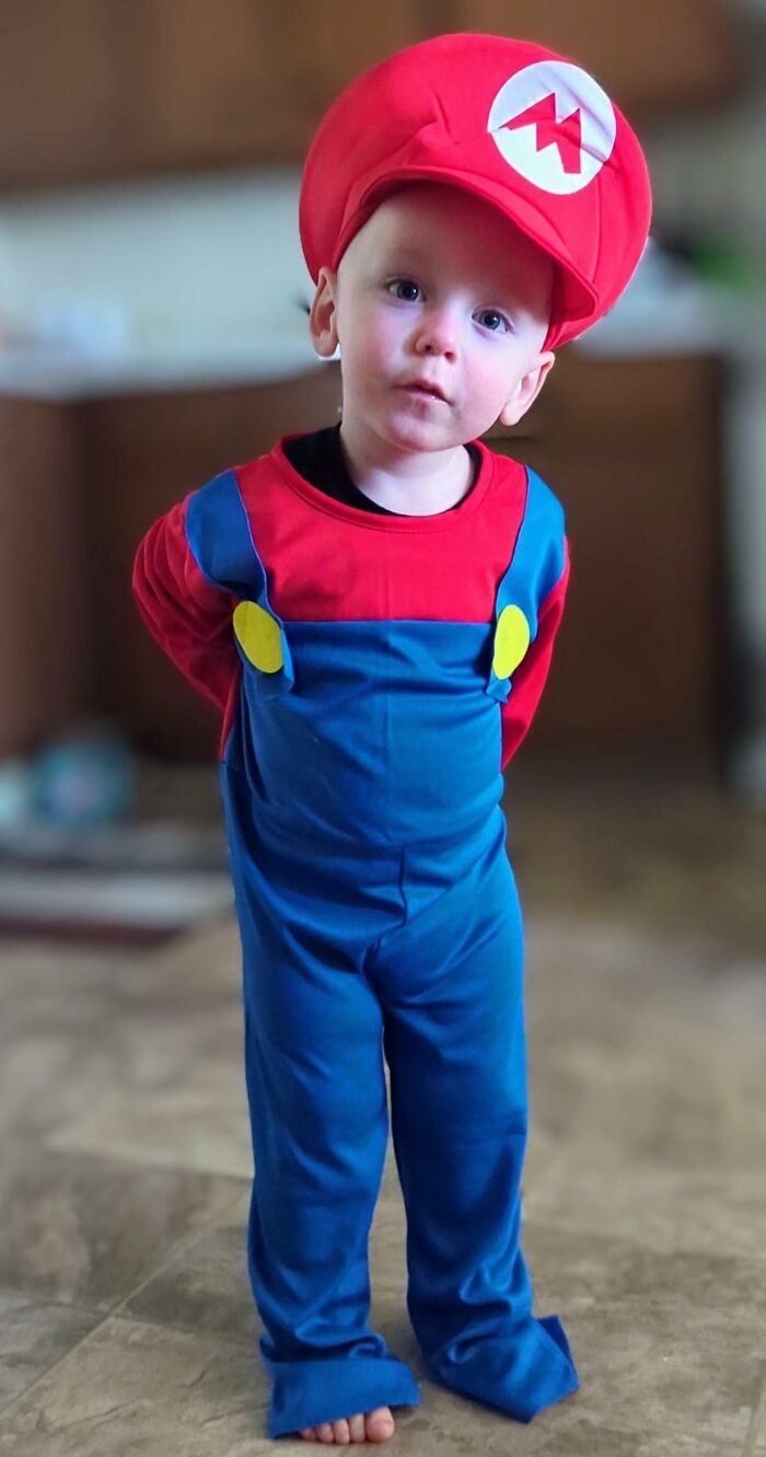 My Son As Super Mario Character