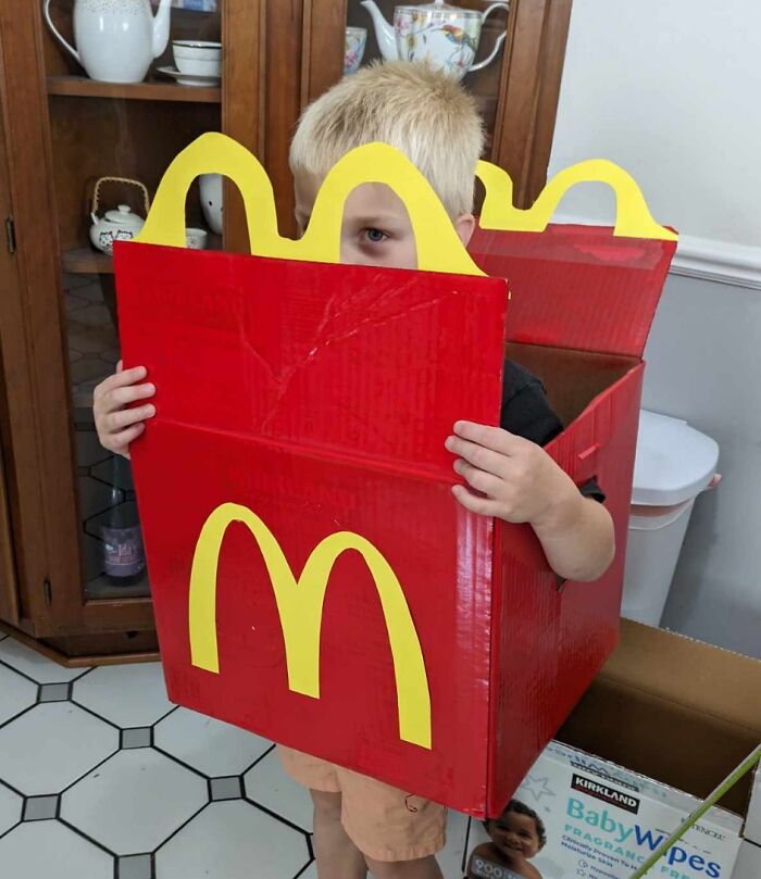 My 4-Year-Old Son Wanted To Be A Happy Meal For This Halloween