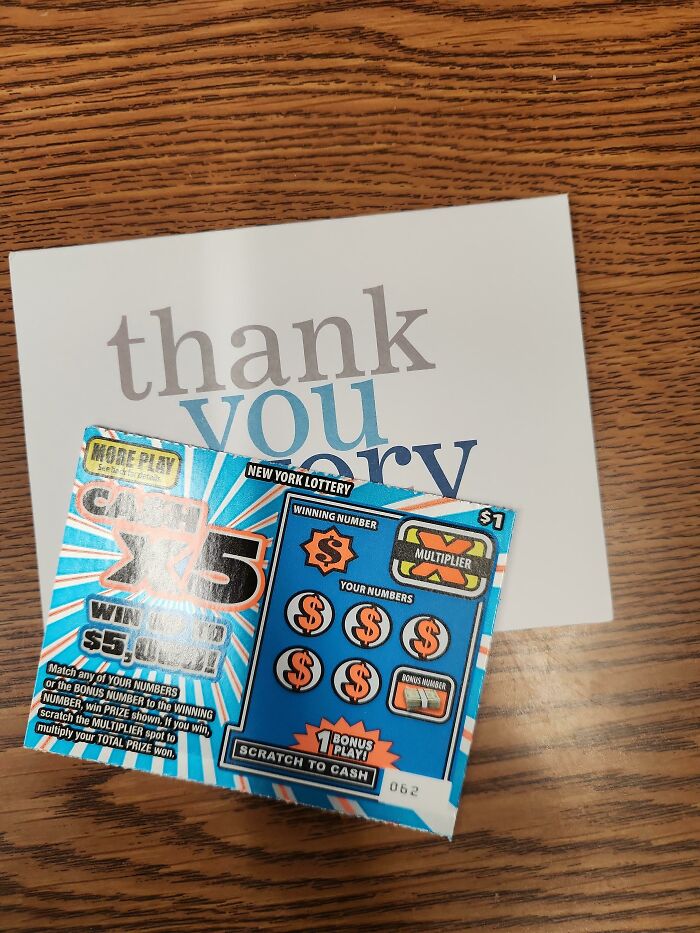 Last Week Was Staff Appreciation Week At The School I Am A Night Janitor For. To Say Thank You, They Wrote Us A Copy/Paste Letter And Gave Us A $1 Lotto Ticket