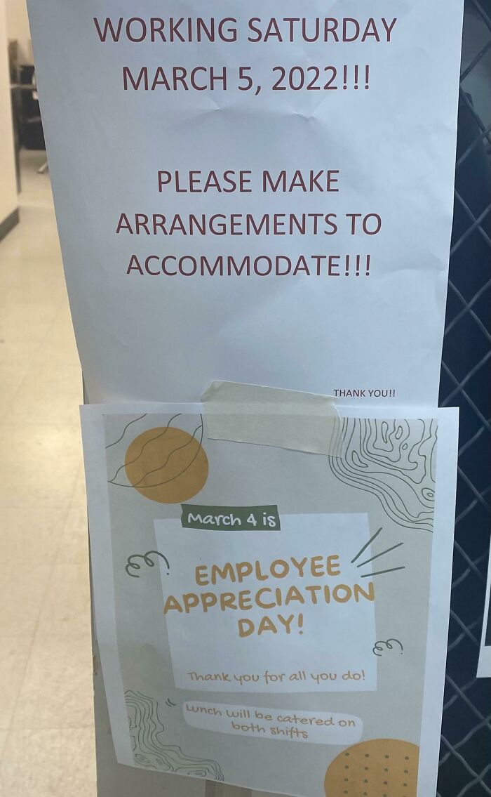 Nothing Says “Employee Appreciation” Like “We’re Forcing You To Work Overtime”