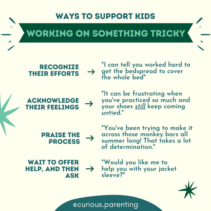 Ways To Support Kids Working On Something Tricky