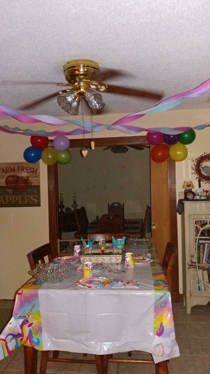 Photo My Grandma Took Of The Decorations Before My Birthday Party Years Ago