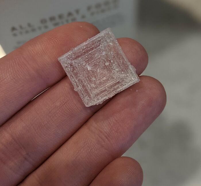 Found A Perfect Salt Crystal In My Sea Salt Packet