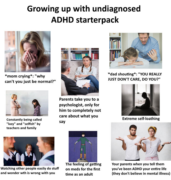Growing Up With Undiagnosed Adhd Starterpack
