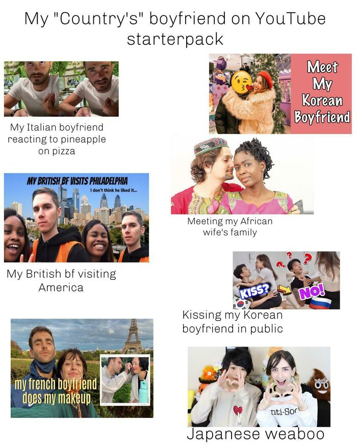 My "Country's" Boyfriend On Youtube Starterpack