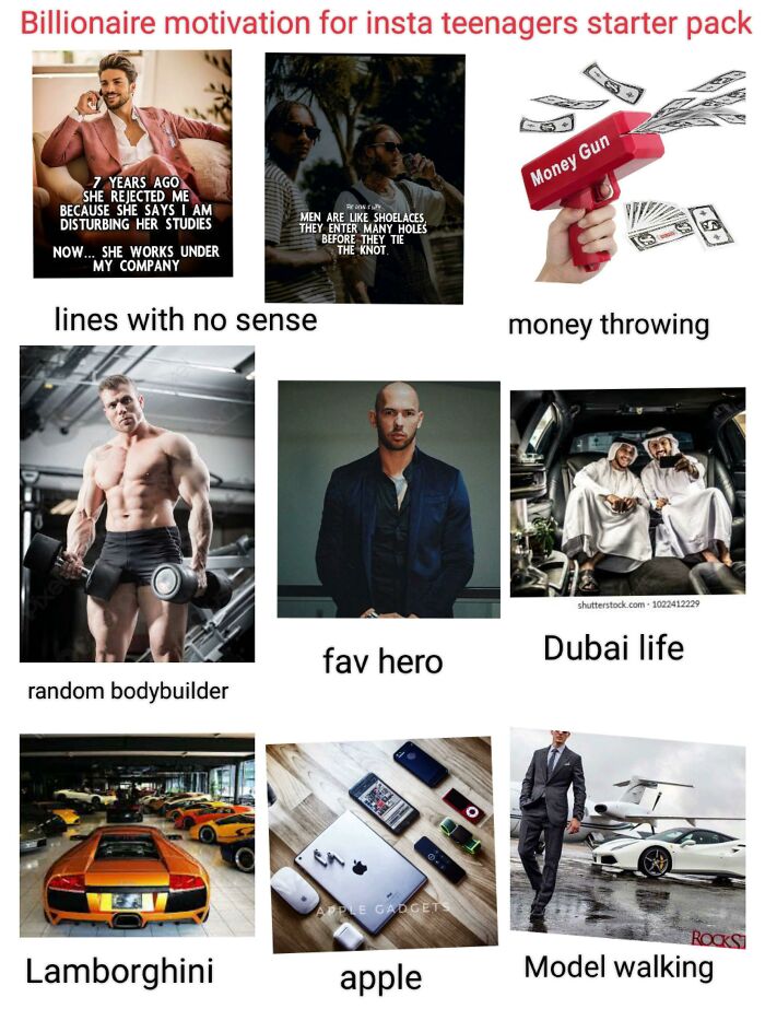 Billionaire Motivation For Insta Teenagers Starter Pack