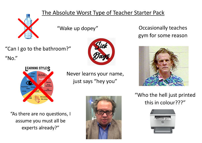 The Absolute Worst Type Of Teacher Starter Pack