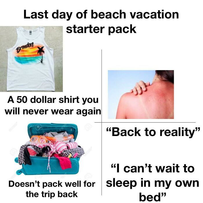 Last Day Of Beach Vacation Starter Pack