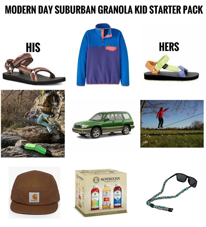 Modern Day Suburban Granola Kid Starter Pack