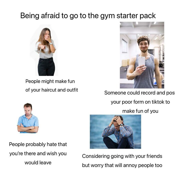 Being Afraid To Go To The Gym Starter Pack