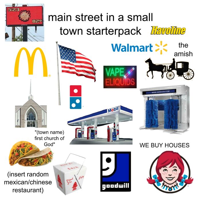 Main Street In A Small (American) Town Starter Pack