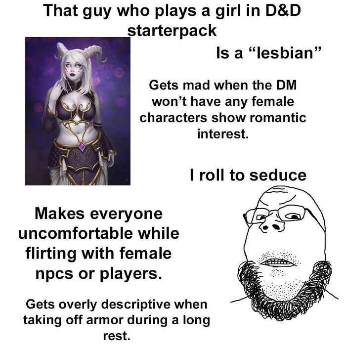That Guy Who Plays A Girl In D&d Starterpack