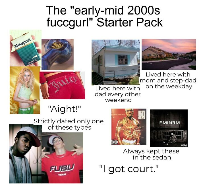 The "Early-Mid 2000s Fuccgurl" Starter Pack