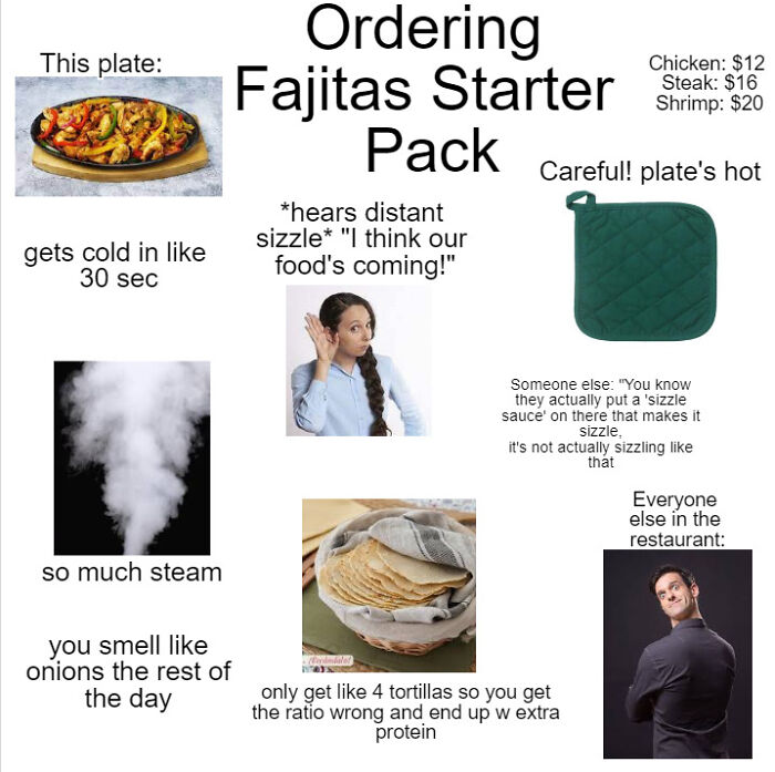 Ordering Fajitas Starterpack