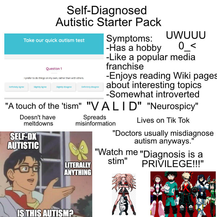 Self-Diagnosed Autistic Starter Pack