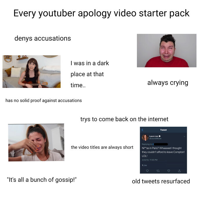 Every Youtuber Apology Starter Pack