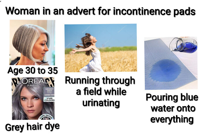 Woman In An Advert For Incontinence Pads Starter Pack