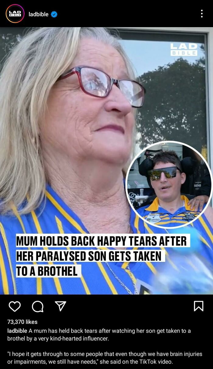 Mum Holds Back Happy Tears After Her Paralysed Son Gets Taken To A Brothel