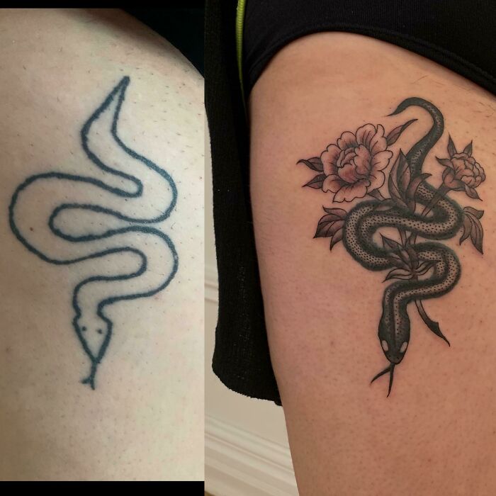 The Original Was Done By A Good Friend So I Didn’t Want A Full Coverup, And I Think The New Artist Did A Great Job!! Satisfying
