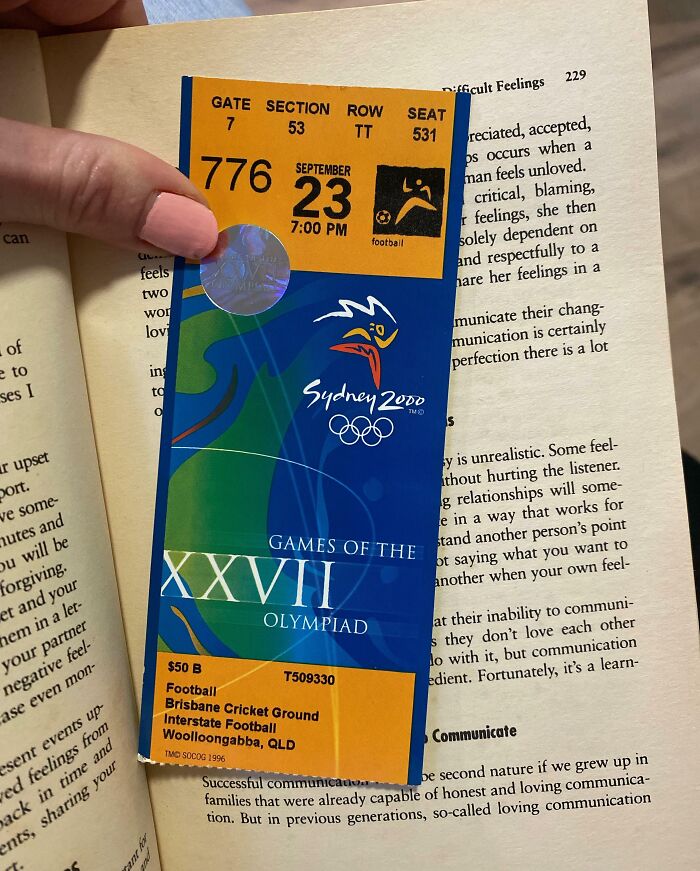 This Second-Hand Book I Bought Online Has A Ticket To The 2000 Sydney Olympics Inside It