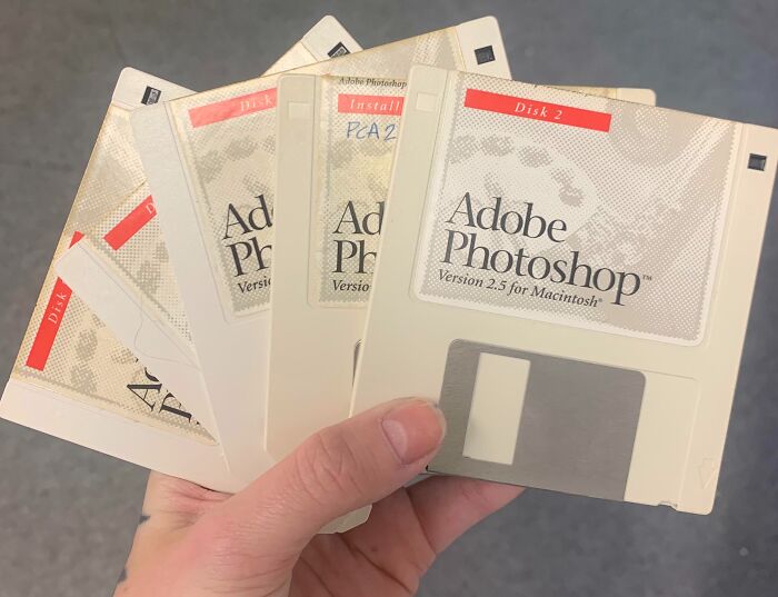 These Photoshop Floppy Discs I Found At Work
