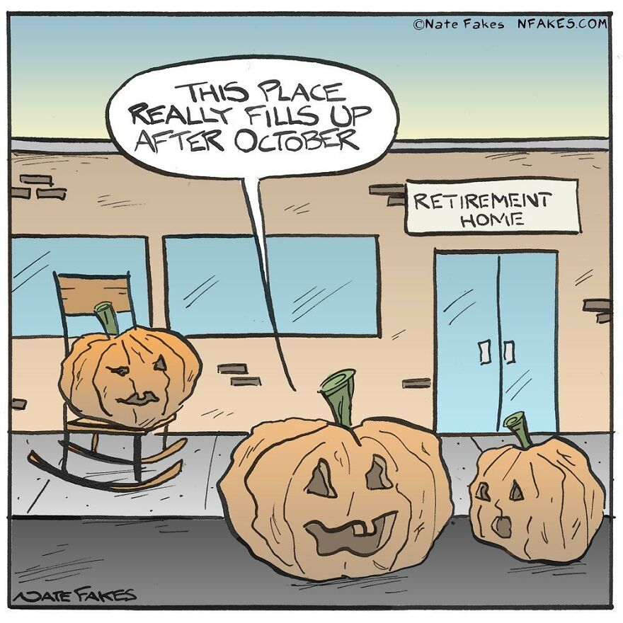 This Artist Can Tell A Joke In A Single Panel, Here Are His Best Works About Halloween (55 Pics)