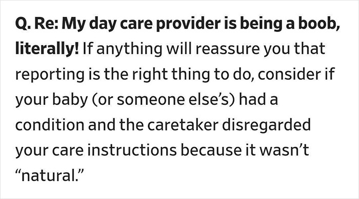 Mom Horrified After Catching Day Care Provider Breastfeeding Her Baby Mom Horrified After Catching Day Care Provider Breastfeeding Her Baby