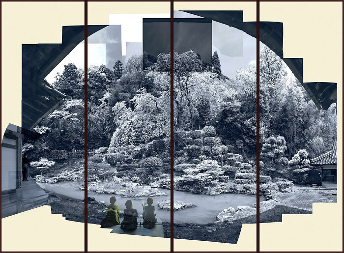 Ikoji Temple Sesshu Garden From The Series 'The Creation Of Place Or Gardens Of Sesshu' By Junichi Wajda