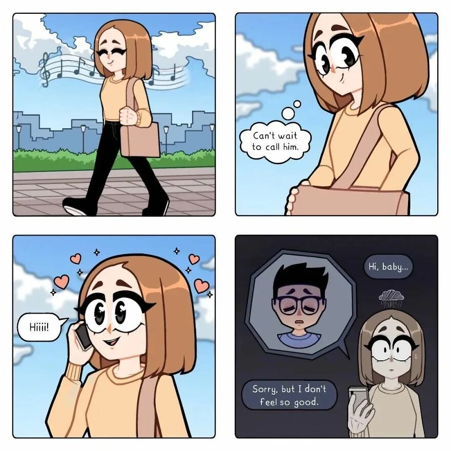 Artist Captures Feelings Of Being In A Long-Distance Relationship