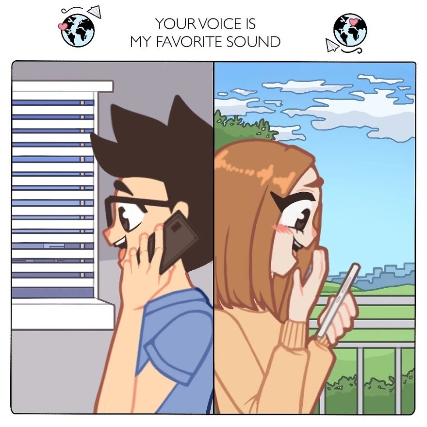 Artist Captures Feelings Of Being In A Long-Distance Relationship